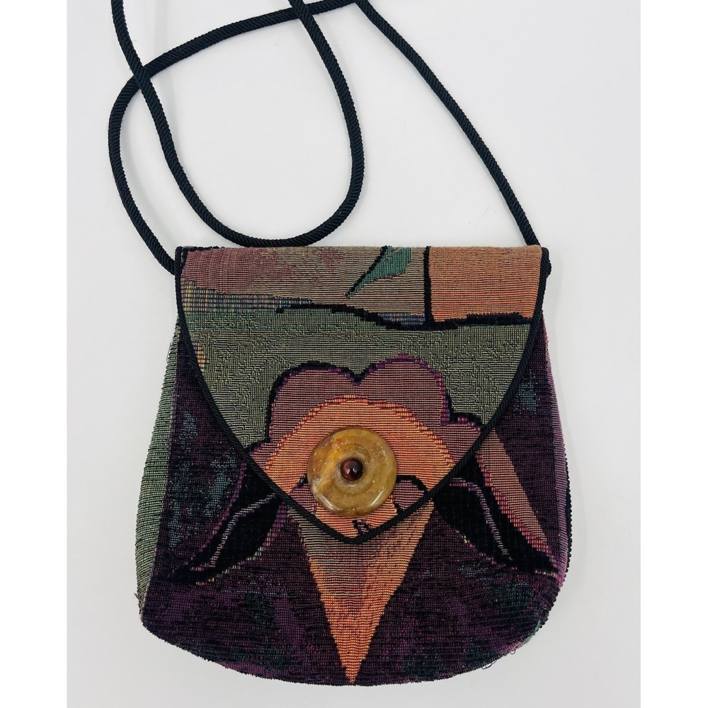 Vintage L. O'Neil Designs Shoulder Bag Crossbody Purse Tapestry Style Boho
